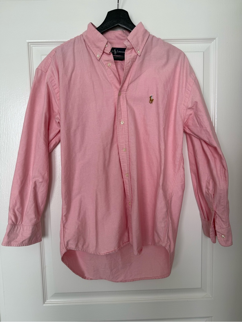 Ralph Lauren Pink Button-Down Oxford Shirt with Polo Pony